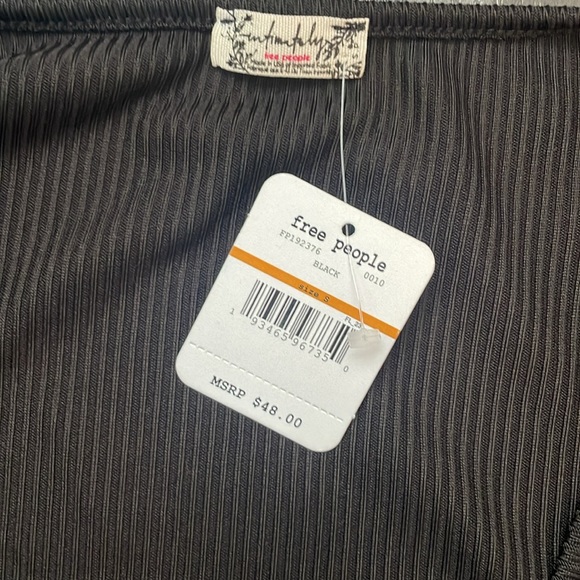 FREE PEOPLE Bell Sleeve Thong Ribbed Bodysuit Small NWT - Picture 4 of 4